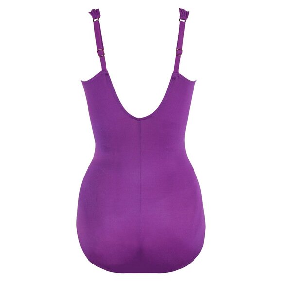 🆕 MIRACLESUIT Razzle Dazzle Siren Slimming UW One Piece Swimsuit 14 Purple - Picture 6 of 11